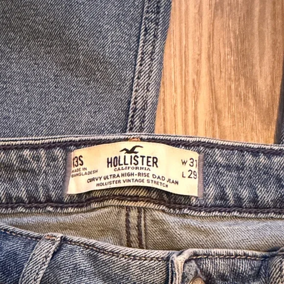 Hollister Blue High-Rise Denim Jeans - Wide Leg - Picture 2 of 2